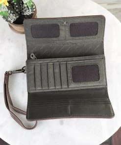 Montana West New Arrivals Brown Concho Wristlet Wallet