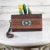 Montana West New Arrivals Brown Concho Wristlet Wallet