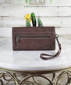 Montana West New Arrivals Brown Concho Wristlet Wallet