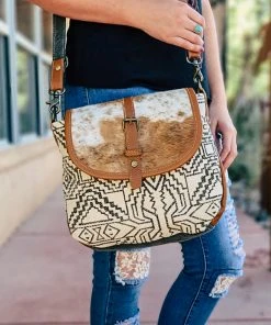 Myra Brown Cowhide Aztec Handbag