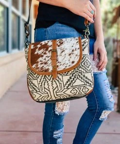 Myra Brown Cowhide Aztec Handbag
