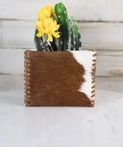Myra Handbags & Wallets Brown Cowhide Coin Pouch