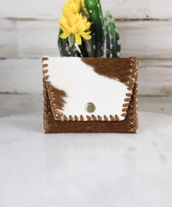 Myra Handbags & Wallets Brown Cowhide Coin Pouch