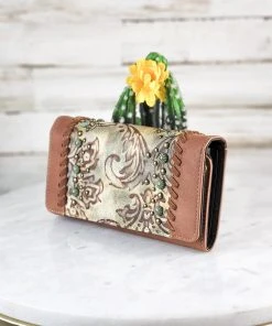 Montana West Wallets & Cardholders Brown Embossed Wallet