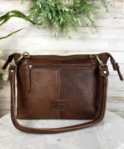 American Darling Brown Leather Western Longhorn Handbag