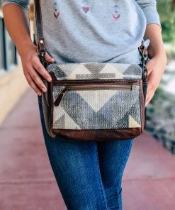 Myra Handbags & Wallets Brown Multi-Color Hobo Crossbody Handbag