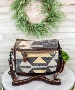 Myra Handbags & Wallets Brown Multi-Color Hobo Crossbody Handbag