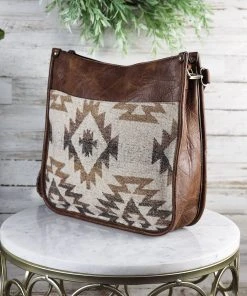 Jen & Co Brown Neutrals Aztec Crossbody Handbag Handbags & Wallets