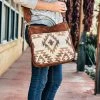 Jen & Co Brown Neutrals Aztec Crossbody Handbag Handbags & Wallets