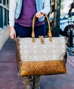 Bbags Handbags & Wallets Brown Trendy Aztec Weekender Bag