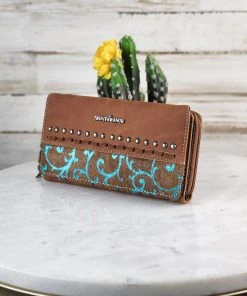Montana West Brown Turquoise Pattern Wallet