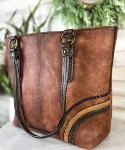 Trenditions Brown Western Conceal Carry Handbag