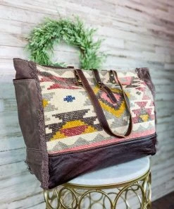 Myra Brown & Multi Color Aztec Weekender Handbags & Wallets