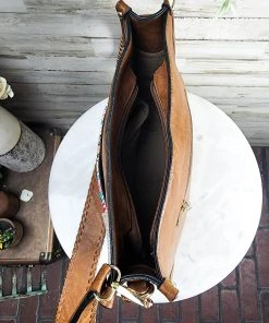 Jen & Co Brown Neutrals Aztec Crossbody Handbag Handbags & Wallets