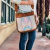 Jen & Co Brown & Pink Aztec Crossbody Handbag Handbags & Wallets