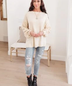 Ave Shops Bubbly B Sweater In Ivory Cardigans, Sweaters, Outerwear