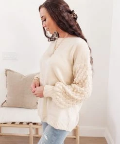 Ave Shops Bubbly B Sweater in Ivory | Cozy Cardigan for Women | Outerwear Essential 29 Ave Shops Bubbly B Sweater In Ivory Cardigans, Sweaters, Outerwear