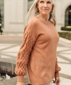 Ave Shops Bubbly B Sweater In Ginger Clothing