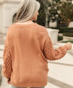 Ave Shops Bubbly B Sweater In Ginger Clothing