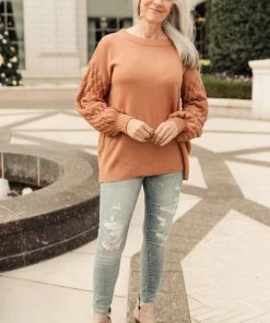 Ave Shops Bubbly B Sweater In Ginger Clothing
