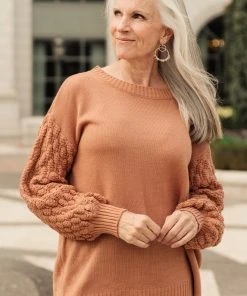 Ave Shops Bubbly B Sweater In Ginger Clothing