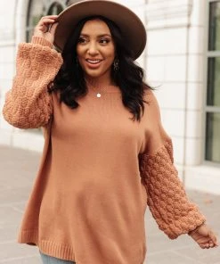 Ave Shops Bubbly B Sweater In Ginger Clothing