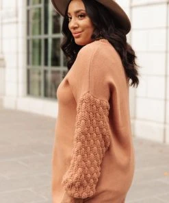 Ave Shops Bubbly B Sweater In Ginger Clothing
