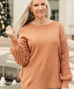 Ave Shops Bubbly B Sweater In Ginger Clothing