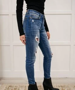 Ave Shops Bottoms & Jeans Buffalo Plaid Peek-A-Boo Skinnies