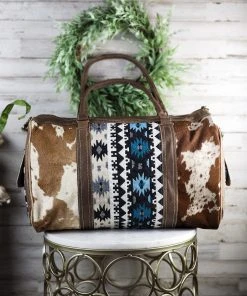 Hopofly Bunkhouse Aztec Cowhide Weekender Bag