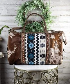 Hopofly Bunkhouse Aztec Cowhide Weekender Bag