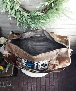 Hopofly Bunkhouse Aztec Cowhide Weekender Bag