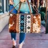 Hopofly Bunkhouse Aztec Cowhide Weekender Bag