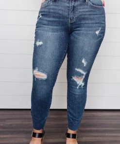 Ave Shops Vintage Indigo Cropped Skinny Jeans Bottoms & Jeans