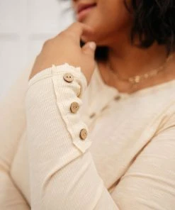 Ave Shops Clothing By The Fireplace Thermal Top In Oatmeal