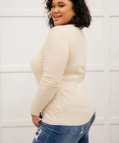 Ave Shops Clothing By The Fireplace Thermal Top In Oatmeal