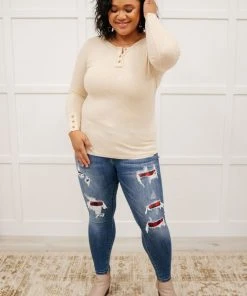 Ave Shops Clothing By The Fireplace Thermal Top In Oatmeal