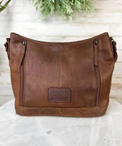 American Darling Brown Vintage Gold Conceal Carry Crossbody