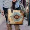 Myra Clementine Aztec Cowhide Tote Handbag