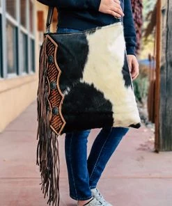 Myra >> MEGA SALE << Hand Tooled Black & White Cowhide Handbag - Premium Leather Bag for Women -The Cinchy Cowgirl Store CM HandTooledBlack WhiteCowhideHandbag StyleB 5 f6489818 2334 4a13 9894 1fb089ff47d9 1080x