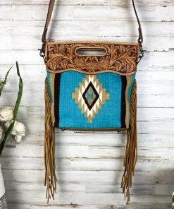 American Darling Turquoise Sunset Fringe Handbag - MEGA SALE - Stylish Women's Shoulder Bag -The Cinchy Cowgirl Store CM TurquoiseSunsetFringeHandbag2 1080x