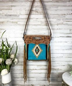 American Darling Turquoise Sunset Fringe Handbag - MEGA SALE - Stylish Women's Shoulder Bag -The Cinchy Cowgirl Store CM TurquoiseSunsetFringeHandbag3 1080x