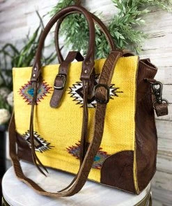 American Darling Yellow Aztec Buckle Handbag Handbags & Wallets
