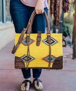 American Darling Yellow Aztec Buckle Handbag Handbags & Wallets