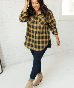 Ave Shops Long Sleeve Plaid Button Up Top | Cabin Views Design | Women's Casual Blouse 30 Ave Shops Long Sleeve Tops Cabin Views Plaid Button Up Top