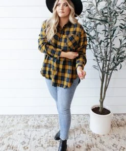 Ave Shops Long Sleeve Plaid Button Up Top | Cabin Views Design | Women's Casual Blouse 20 Ave Shops Long Sleeve Tops Cabin Views Plaid Button Up Top