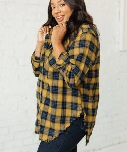 Ave Shops Long Sleeve Plaid Button Up Top | Cabin Views Design | Women's Casual Blouse 29 Ave Shops Long Sleeve Tops Cabin Views Plaid Button Up Top