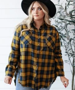 Ave Shops Long Sleeve Plaid Button Up Top | Cabin Views Design | Women's Casual Blouse 21 Ave Shops Long Sleeve Tops Cabin Views Plaid Button Up Top