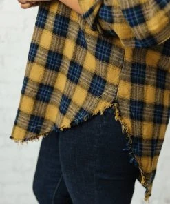 Ave Shops Long Sleeve Plaid Button Up Top | Cabin Views Design | Women's Casual Blouse 32 Ave Shops Long Sleeve Tops Cabin Views Plaid Button Up Top