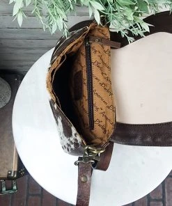 American Darling Steer Skull & Floral Cowhide Crossbody Handbag